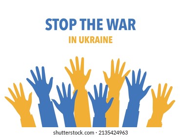 Vector illustration of stop the war in Ukraine