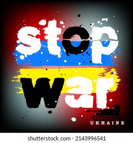 Vektorgrafik stoppen Krieg ukrainischen Konflikt Bilder Grafik-Design