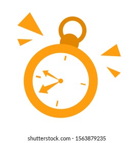 vector illustration stop watch time clock flat design cartoon style