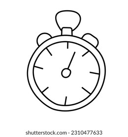 Vector illustration of stopwatch in doodle style