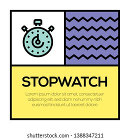 VECTOR ILLUSTRATION OF STOPWATCH ICON CONCEPT