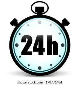 vector illustration of stopwatch icon on white background