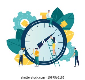 Vector illustration, stopwatch on white background, express services, time management concept, fast reaction vector