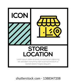 VECTOR ILLUSTRATION OF STORE LOCATION ICON CONCEPT