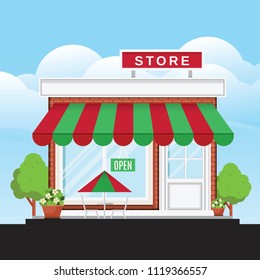 Vector illustration of store or market