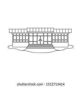 Vector illustration of store and market sign. Graphic of store and mini stock symbol for web.