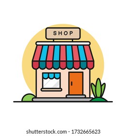 vector illustration store shop icon flat design