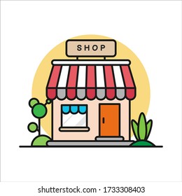 vector illustration store shop sell icon flat design