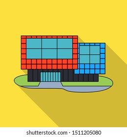 Vector illustration of store and window symbol. Web element of store and office stock symbol for web.