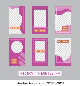 
Vector illustration stories template set with liquid abstract modern gradient background for banner sale, presentation, flyer, poster, invitation. modern stories template design.
