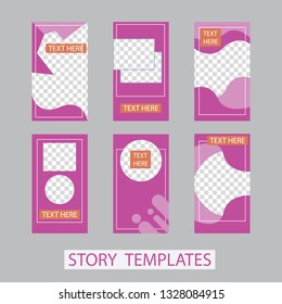 
Vector illustration stories template set with liquid abstract modern gradient background for banner sale, presentation, flyer, poster, invitation. modern stories template design.
