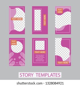 
Vector illustration stories template set with liquid abstract modern gradient background for banner sale, presentation, flyer, poster, invitation. modern stories template design.