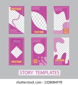 
Vector illustration stories template set with liquid abstract modern gradient background for banner sale, presentation, flyer, poster, invitation. modern stories template design.