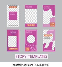 
Vector illustration stories template set with liquid abstract modern gradient background for banner sale, presentation, flyer, poster, invitation. modern stories template design.