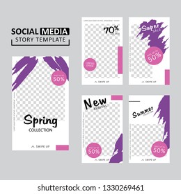 Vector illustration stories template set for banner sale, presentation, flyer, poster, invitation. modern stories template design.