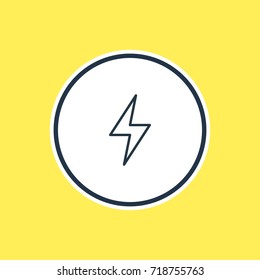 Vector Illustration Of Storm Outline. Beautiful Weather Element Also Can Be Used As Lightning Element.