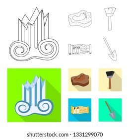 Vector illustration of story and items icon. Collection of story and attributes  stock vector illustration.