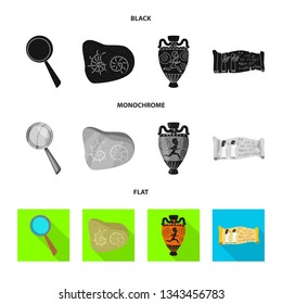 Vector illustration of story and items icon. Collection of story and attributes  stock symbol for web.