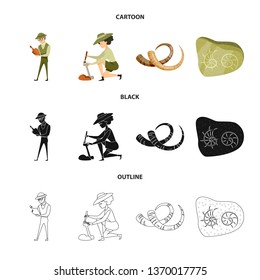 Vector illustration of story and items icon. Collection of story and attributes  vector icon for stock.