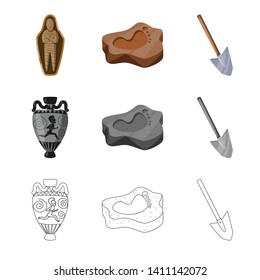 Vector illustration of story and items icon. Set of story and attributes  stock symbol for web.