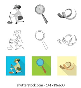 Vector illustration of story and items icon. Collection of story and attributes  stock vector illustration.