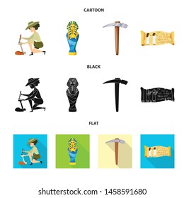 Vector illustration of story and items icon. Collection of story and attributes stock symbol for web.