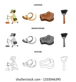 Vector illustration of story and items logo. Collection of story and attributes  vector icon for stock.