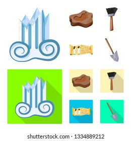 Vector illustration of story and items logo. Set of story and attributes  vector icon for stock.
