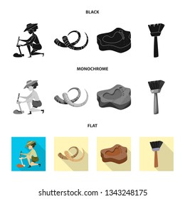 Vector illustration of story and items logo. Set of story and attributes  stock vector illustration.
