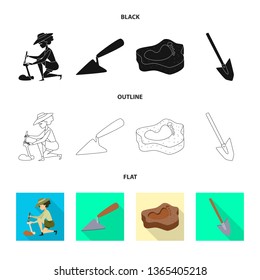 Vector illustration of story and items logo. Collection of story and attributes  stock vector illustration.