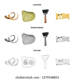 Vector illustration of story and items logo. Collection of story and attributes  stock symbol for web.