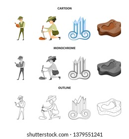 Vector illustration of story and items logo. Set of story and attributes  stock symbol for web.