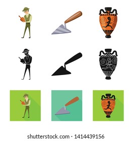 Vector illustration of story and items logo. Collection of story and attributes  vector icon for stock.