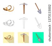 Vector illustration of story and items sign. Set of story and attributes  stock vector illustration.