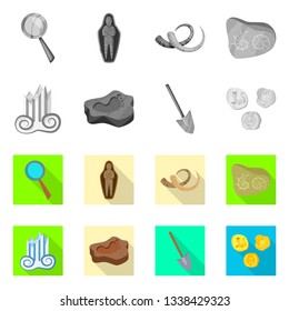 Vector illustration of story and items sign. Collection of story and attributes  stock symbol for web.