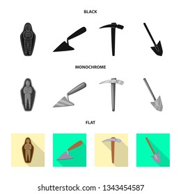 Vector illustration of story and items sign. Set of story and attributes  vector icon for stock.