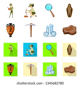 Vector illustration of story and items sign. Set of story and attributes  stock symbol for web.