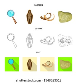 Vector illustration of story and items sign. Set of story and attributes  vector icon for stock.
