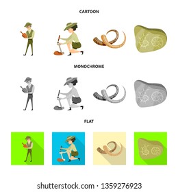 Vector illustration of story and items sign. Set of story and attributes  stock symbol for web.