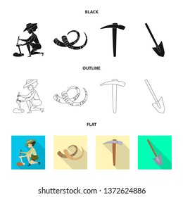 Vector illustration of story and items sign. Collection of story and attributes  vector icon for stock.