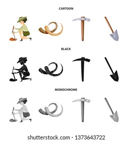 Vector illustration of story and items sign. Set of story and attributes  vector icon for stock.