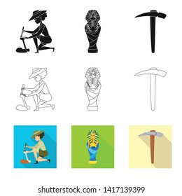 Vector illustration of story and items sign. Collection of story and attributes  vector icon for stock.