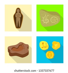 Vector illustration of story and items symbol. Collection of story and attributes  stock vector illustration.