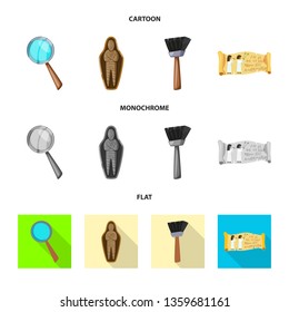 Vector illustration of story and items symbol. Set of story and attributes  stock symbol for web.