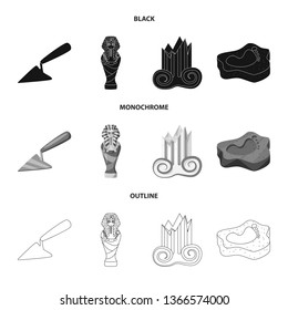 Vector illustration of story and items symbol. Set of story and attributes  stock vector illustration.