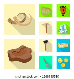 Vector illustration of story and items symbol. Set of story and attributes  stock vector illustration.