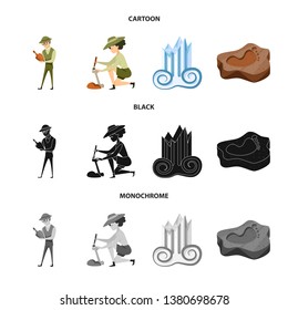 Vector illustration of story and items symbol. Set of story and attributes  stock vector illustration.