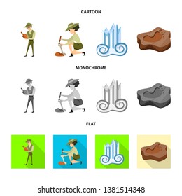 Vector illustration of story and items symbol. Collection of story and attributes  vector icon for stock.