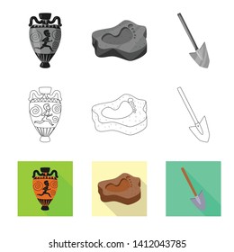 Vector illustration of story and items symbol. Set of story and attributes  stock symbol for web.