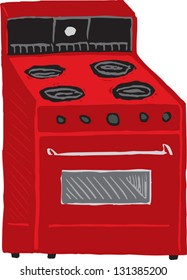 Vector illustration of a stove